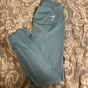 gymshark cropped leggings and American Eagle biker shorts